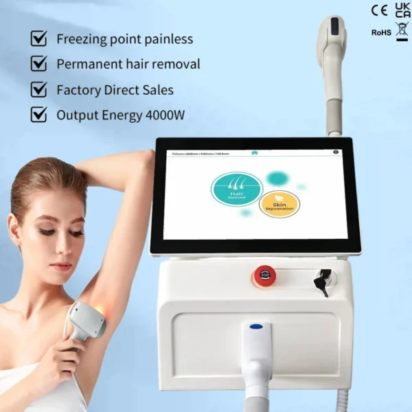 2026 Laser Hair Removal Ice Cooling Painless Permanent Hair Remover for All Skin Types Face Body Bikini At Home Salon CE