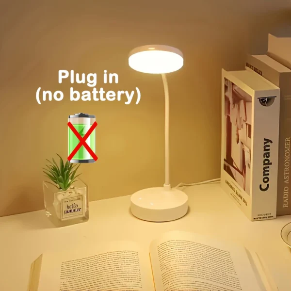LED Desk Lamp With USB Charging Port Flexible LED White Light Perfect for Home Office Reading Study  Warm/White Touch Control