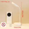 LED Desk Lamp With USB Charging Port Flexible LED White Light Perfect for Home Office Reading Study  Warm/White Touch Control