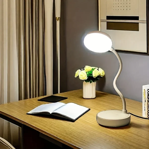 LED Desk Lamp With USB Charging Port Flexible LED White Light Perfect for Home Office Reading Study  Warm/White Touch Control
