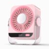 HydroChill 5-Speed Rechargeable Desk Fan with Smart LED Battery Display