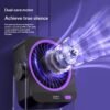HydroChill 5-Speed Rechargeable Desk Fan with Smart LED Battery Display