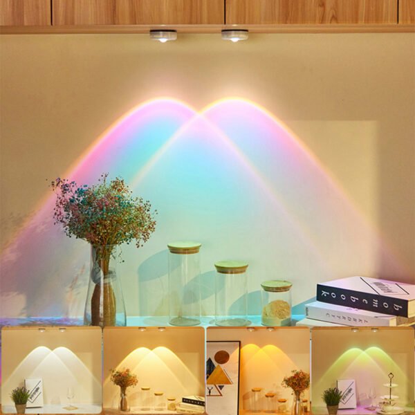 AuraGlow Wireless LED Puck & Sunset Lights