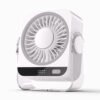HydroChill 5-Speed Rechargeable Desk Fan with Smart LED Battery Display