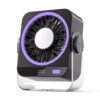 HydroChill 5-Speed Rechargeable Desk Fan with Smart LED Battery Display