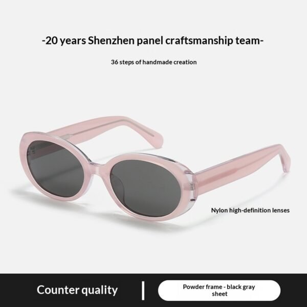 Retro Oval Star-Studded Acetate Sunglasses for Women – 2025 Limited Edition