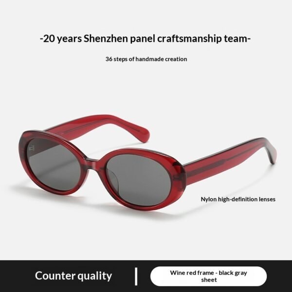Retro Oval Star-Studded Acetate Sunglasses for Women – 2025 Limited Edition