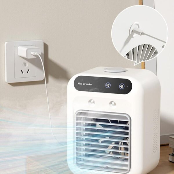 Hydro-Mist Personal Air Cooler Fan | Instant Desk Cooling & Air Humidifier for Home & Office