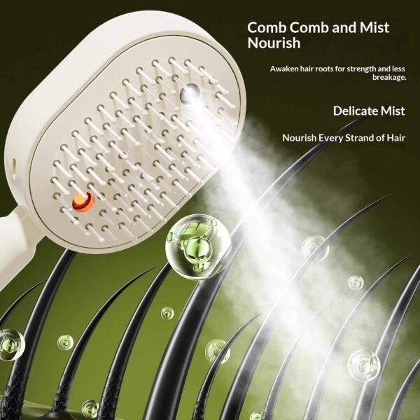 Hydrating Mist Electric Hair Brush | Anti-Static Airbag Massager for Silky Hair