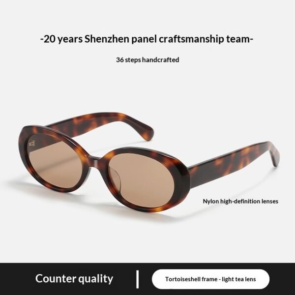 Retro Oval Star-Studded Acetate Sunglasses for Women – 2025 Limited Edition