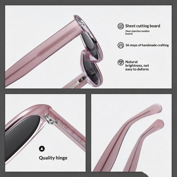 Retro Oval Star-Studded Acetate Sunglasses for Women – 2025 Limited Edition