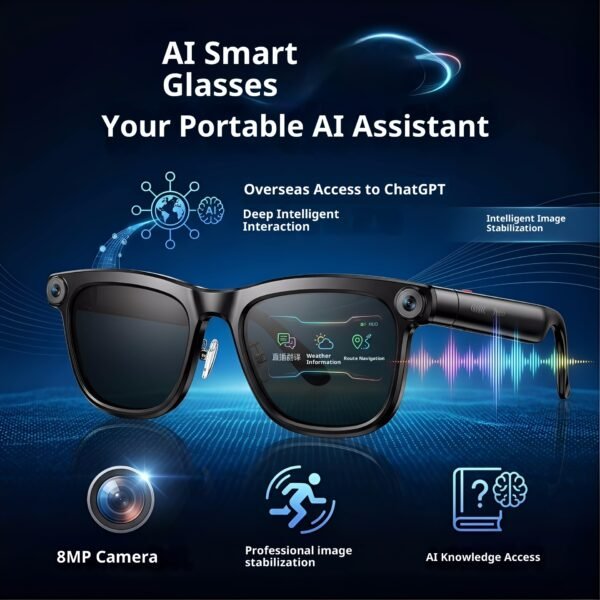 Look, Snap & Create: Smart AI Sunglasses with Hands-Free HD Video & Bluetooth Calling