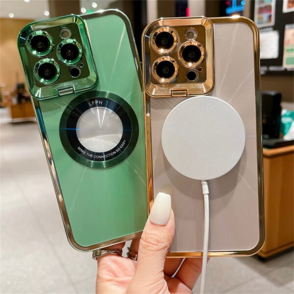 Matrix MagSafe Electroplated Case (with Camera Stand)