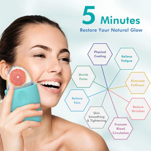 Cryo-Therapy Facial Ice Roller | Instant Skin Tightening & Dark Circle Relief Massager