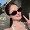 Retro Oval Star-Studded Acetate Sunglasses for Women – 2025 Limited Edition