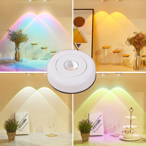 AuraGlow Wireless LED Puck & Sunset Lights