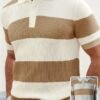 Mens Clothing Summer Fashion Lapel Sweater Short Sleeve Men Clothing Men Wears