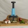 Manual Food Chopper – 3-Blade Hand Push Vegetable Cutter