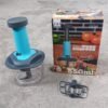 Manual Food Chopper – 3-Blade Hand Push Vegetable Cutter