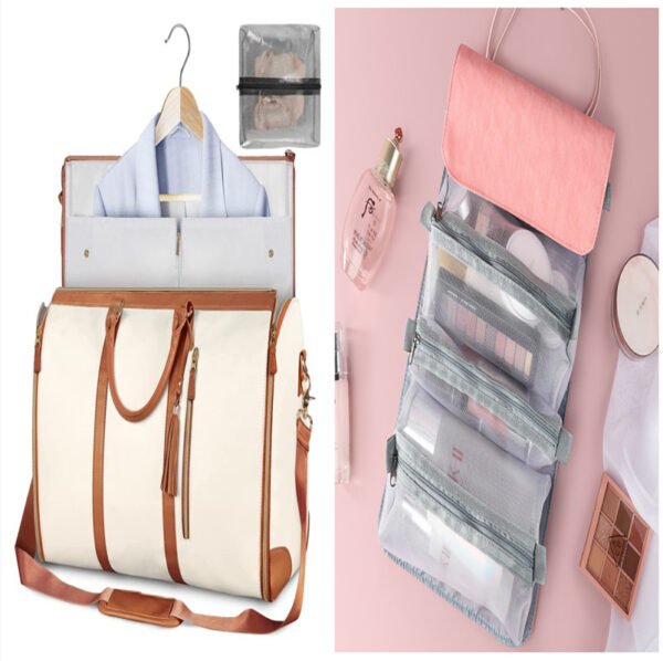 18d34b14-649e-4f3e-a8a8-773ad8cbb780.jpg Large Capacity Travel Duffle Bag Women's Handbag Folding Suit Bag Waterproof Clothes Totes