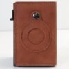 AirTag Wallet Anti Theft Bullet Card Bag Multi-functional Rfid Card Holder Men's Leather Slim Wallets For Airtag Air Tag