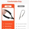 Rope Dog Leash, 6ft Heavy Duty Dog Leash With Comfortable Padded Handle, Strong Nylon Thick Leash With Reflective Threads, Dog Walking And Training Leash, For Medium Large Dogs (1/2 In, Black)