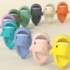 Cartoon Shark Slippers Funny Cutes Soft Slipper Indoor Outdoor  Shoes For Women Men Couples