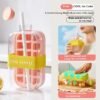 One-Click Molding Cooling Cup,Instant Ice Maker,Zero-Contact Design,Straw Included,Curling Mold,Portable & Stylish Chilled Drink