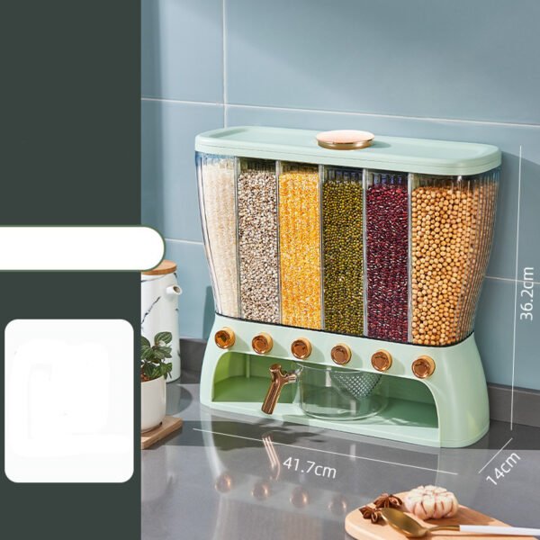 45fb4103-d825-484d-9c37-afb2b66b17eb.jpg Kitchen Grains Separate Storage Box Compartment