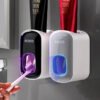 83244b96-d064-453c-94ba-21ea950ceb8f.jpg Wall Mounted Automatic Toothpaste Holder Bathroom Accessories Set Dispenser