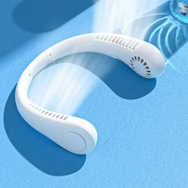 886e4052-f5d8-473f-bccf-a470102fdd97.jpg Portable Mini Neck Hanging Fan USB Rechargeable Wearable For
