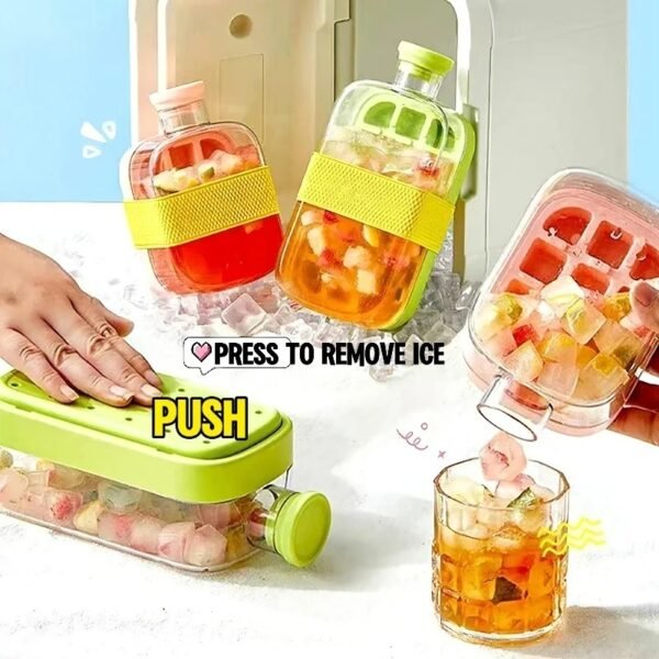 One-Click Molding Cooling Cup,Instant Ice Maker,Zero-Contact Design,Straw Included,Curling Mold,Portable & Stylish Chilled Drink