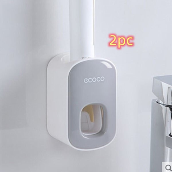 f3f5a165-ab57-4d91-8092-534af9fb5be1.jpg Wall Mounted Automatic Toothpaste Holder Bathroom Accessories Set Dispenser